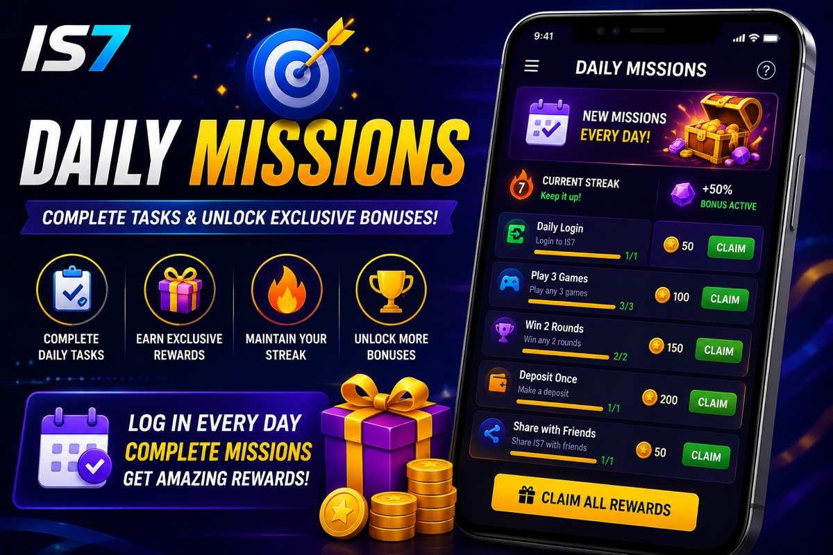 IS7 Game guide illustration for IS7 Daily Missions: Complete Tasks & Unlock Exclusive Bonuses (2026)